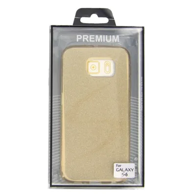 Produktbild von TPU Handyhülle für Samsung Galaxy S6 Gold Glitzer Schutz Tasche