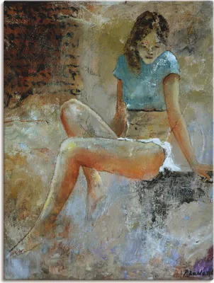 Produktbild von ARTland Leinwandbild Junges Mädchen Größe: 90x120 cm