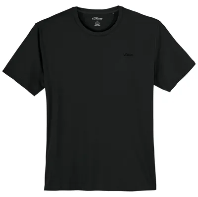 Produktbild von s.Oliver Übergrößen Basic T-Shirt Rundhals schwarz