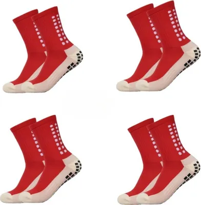 Produktbild von 4 Paar Herren-Fußballsocken mit rutschfestem Griffpolster, Fußball-Basketballsocken, Größe 38-45