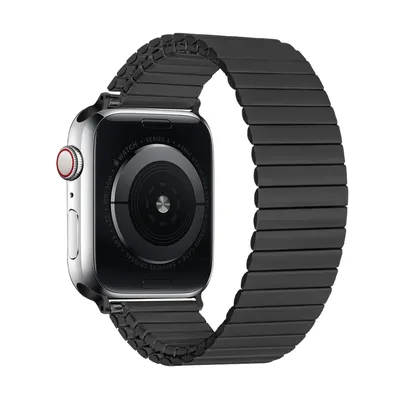 Produktbild von Strap-it Apple Watch Stahl Stretchband (Schwarz)