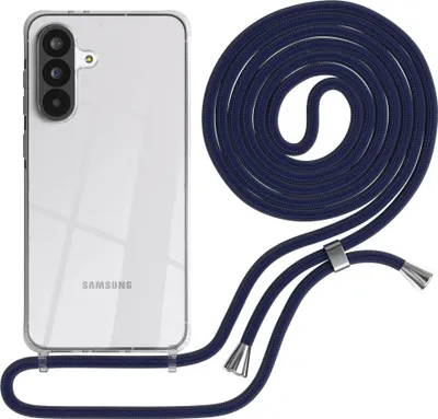 Produktbild von EAZY CASE Handykette mit Hülle für Samsung Galaxy A56 Backcover Handykette, zum Umhängen in Dunkelblau