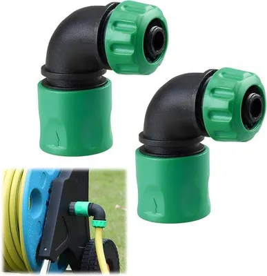 Immagine prodotto di Due adattatori a 90 gradi per tubi da giardino, per tubi da 1/2 pollice
