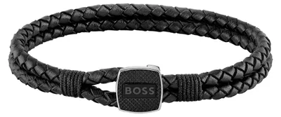 Produktbild von BOSS Jewelry Lederarmband für Herren Kollektion SEAL Schwarz - 1580047S