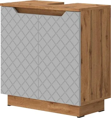 Produktbild von Waschbeckenunterschrank Vicco Lotta Grau 59.8 x 62.1 cm mit 2 Türen, Model 58513