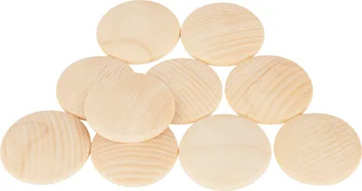 Produktbild von Holzplatinen, gewölbt Ø 50 mm, 10 Stück