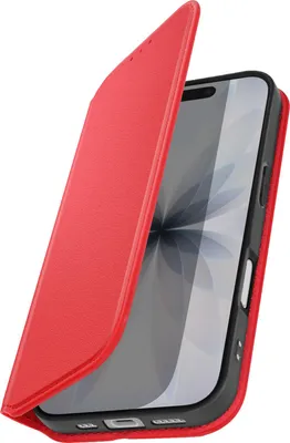 Image de Avizar, étui à rabat pour iPhone 17 avec compartiment pour carte et fonction support, rouge