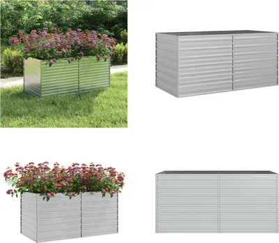 Produktbild von vidaXL Garten Hochbeet 160x80x77 cm Verzinkter Stahl Silbern - Garten-Hochbeet - Garten-Hochbeete - Hochbeet - Hochbeete