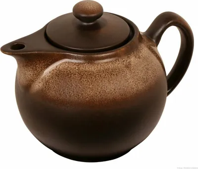 Produktbild von Original Bunzlauer Keramik 1 Liter Teekanne mit spitzen Ausguss Ø19,3 cm Design ZACIEK braun