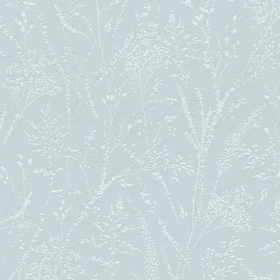 Produktbild von Florale Mustertapete Hellblau Grau – Vliestapete mit Gräserstruktur – Struktur Tapete dezent AS-Creation (KG-174519)