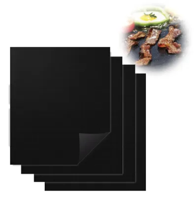 Image de Grilles de cuisson, lot de 4, 50 x 40 cm, réutilisables, résistantes à la chaleur jusqu'à 280 °C