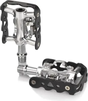 Produktbild von XLC PD-S20 System-Pedal einseitig SPD-kompatibel, schwarz/silber (1 Paar)