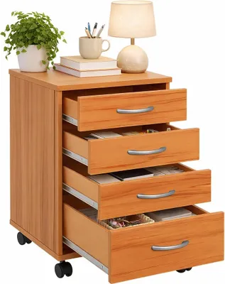 Produktbild von Rollcontainer Kernbuche Nachtschrank Büroschrank #1942