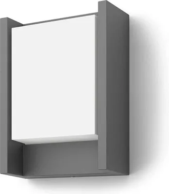Productafbeelding van Buitenlamp - Warm wit licht - 6 Watt - Eenvoudige montage - Muurlamp met geïntegreerde LED-verlichting - Anthraciet