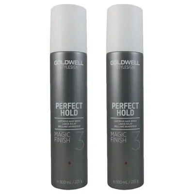 Zdjęcie produktu dla Goldwell Stylesign Perfect Hold Magic Finish 2 x 300 ml lakier do włosów mocno utrwalający zestaw