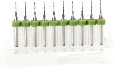 Zdjęcie produktu dla 10 szt. wierteł spiralnych z węglików spiekanych, mikro wiertła 0,7 mm