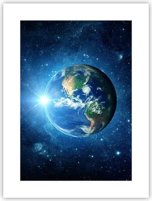 Produktbild von Poster - Poster ohne Rahmen - Erde Universum Sterne Galaxie - 30x40 cm - Wand Bild - Wanddeko - Wandbilder - Kunstposter - Wandposter - Bilder - Kunstdruck - Wandbild - P2XPA30x40-2943