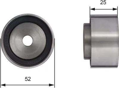 Produktbild von GATES T42005 Umlenkrolle Zahnriemen Ø52mm für KIA CARENS II (FJ) für MAZDA MX-5 II (NB)