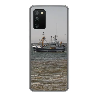 Produktbild von MuchoWow® Handyhülle Schutzhülle Hülle für Samsung Galaxy A03s Nordsee - Fischerboot - Wasser Silikon Softcase Handy Hülle - Schutz