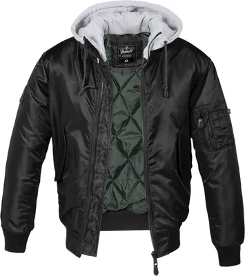 Produktbild von BRANDIT MA1 Sweat Hooded Jacket black-grey Gr. 6XL