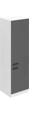 Immagine prodotto di Frigorifero Belini a colonna per cucina SSL. larghezza 60 cm e altezza 204 cm. Armadio da incasso per frigorifero a 2 ante, argento opaco
