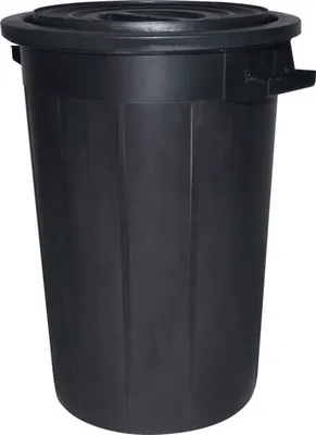 Obrázek produktu pro Mülltonne Kunststoff, 75 Liter, schwarz, mit Deckel, 2 Außengriffe