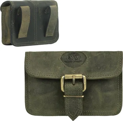 Produktbild von Greenburry Gürteltasche Leder Bauchtasche Hüfttasche oliv Vintage Tasche 327-30