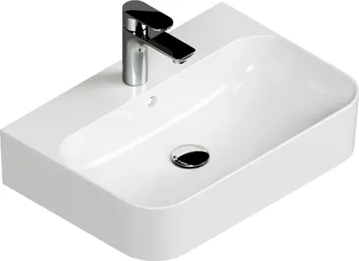 Produktbild von Aqua Bagno Keramik Aufsatzwaschtisch Waschbecken Waschschale 55cm weiß