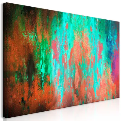 Produktbild von Wandbild Mega XXXL Abstrakt 250x125 cm Einteiliger XXL-Format Kunstdruck zur Selbstmontage Leinwandbilder moderne Bilder DIY Wanddekoration Wohnung Deko bunt Textur a-C-0141-ak-e