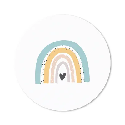 Produktbild von MuchoWow® Mauspad Mousepad Regenbogen - Mädchen - Jungen - Herz - Pastell 20x20 cm - Mousepads - Maus Mat - Pad - Mausunterlage - Schreibtischmatte