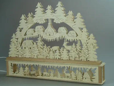 Produktbild von Original Erzgebirgischer Marken Schwibbogen Lichterbogen 70 x 53 cmK70-1_150