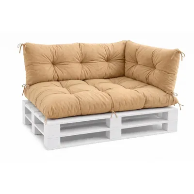 Obrázek produktu pro VBChome podložky pod palety 120x80, 120x40, 70x40 cm pro europalety, nábytek, zahradu – 12 barev, s výplní z pěnových vloček, béžové, sada 3 ks