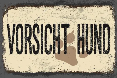 Produktbild von vianmo Holzschild 20x30 cm Vorsicht Hund
