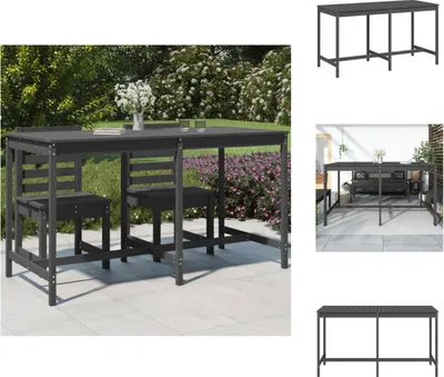 Produktbild von vidaXL Gartentisch Grau 203,5x90x110 cm Massivholz Kiefer -  Gartentische