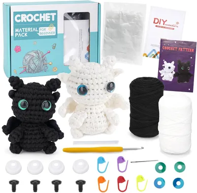 Productafbeelding van Haakset voor beginners, dieren, wol, haaknaald, accessoires, voor kinderen