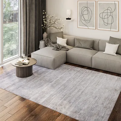 Immagine prodotto di Tappeto Tapiso COMO Moderno Astratto a pelo corto Grigio Beige 80 x 150 cm