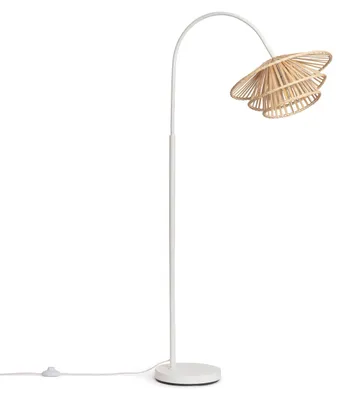 Produktbild von Stehlampe Metall und Bambus Ailén Weiß