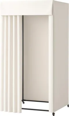 Image de Cabine d'essayage sur roulettes 99x99x204,5cm - Protection visuelle pour les vestiaires et les boutiques