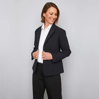 Produktbild von Damen Blazer BASIC schwarz Gr. 46 : 46 : schwarz (Business) : 100% Polyester