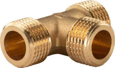 Produktbild von Messing Gewinde-Fitting T-Stück 1/2'AG - 1/2'AG - 1/2'AG (DN15) - schwere Ausführung