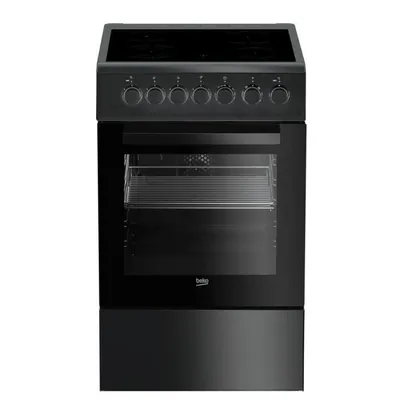 Image de BEKO FSS57100GAC - Cuisinière indépendante - 4 plaques vitro-céramiques - four à air chaud - 65 L - L 50 x H 85 cm - Anthracite