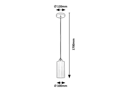 Immagine prodotto di Rabalux 4479 Lampada a sospensione 1 spot Panthea, E27, bianco-oro, rotondo, moderno, ø120mm