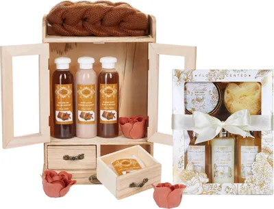 Produktbild von BRUBAKER Cosmetics Bade- und Pflegeset Schokolade & Vanilla Rose Minze 15-teilig
