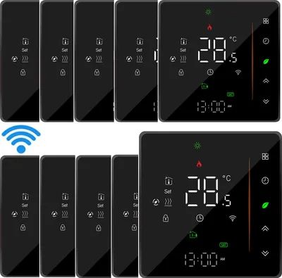 Produktbild von 8X WiFi Digital LCD Raumthermostat Thermostatr für 16A Elektroheizung Fußbodenheizung Wöchentlich programmierbarer Wandthermostat APP Sprachsteuerung
