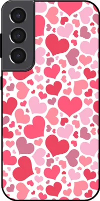 Productafbeelding van Smartphonica telefoonhoesje, geschikt voor:Samsung Galaxy S22 met hartjesprint - TPU achterkantbescherming met hartjesdesign -Kindertelefoonhoesje met hartjesdesign