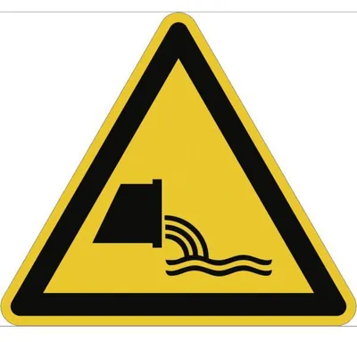 Produktbild von Dreifke® Schild Warnung vor Abwassereinleitung ISO 20712-1, Alu, 400 mm SL