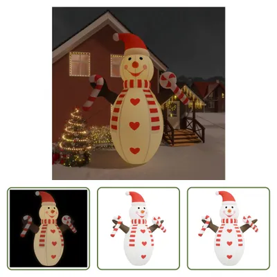 Produktbild von The Living Store Aufblasbarer Schneemann mit LEDs 630 cm