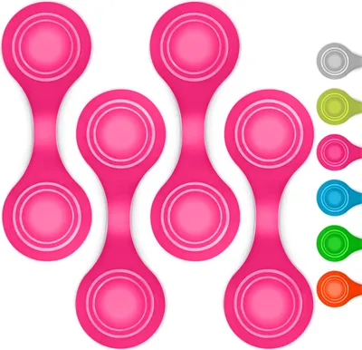 Produktbild von smartday Magnetische Reflektoren (4er Set) Pink - Reflektoren Clip Anhänger für Kinder, Schulranzen, Kleidung, Kinderwagen & Hunde I Reflektor, Leuchtanhänger Hund