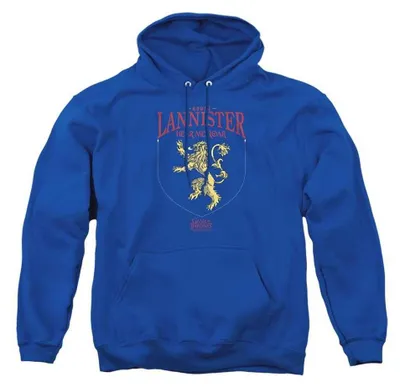 Obrázek produktu pro Mikina s kapucí "Rod Lannister" ze seriálu Hra o trůny, uni, pro muže/ženy, model TV39224 (velikost L), barva: královská modř