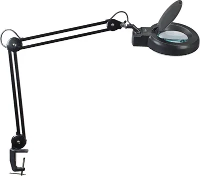 Zdjęcie produktu dla MAUL Lampa powiększająca MAULviso LED 6,500 K podstawa zaciskowa czarna